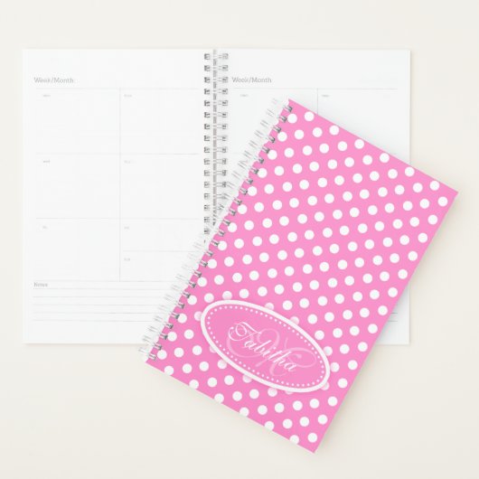 Roze en witte maatschapstip planner (Display)