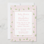 Roze en Witte Madeliefjes Baby Shower Kaart (Voorkant)