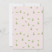 Roze en Witte Madeliefjes Baby Shower Kaart (Achterkant)