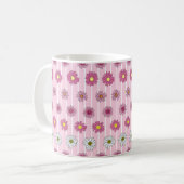 Roze en witte madeliefjes Wildflower Whimsy Koffiemok (Voorkant links)