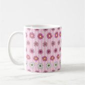 Roze en witte madeliefjes Wildflower Whimsy Koffiemok (Links)