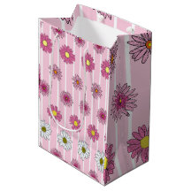 Roze en witte madeliefjes Wildflower Whimsy