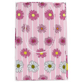 Roze en witte madeliefjes Wildflower Whimsy Medium Cadeauzakje (Voorkant)
