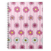 Roze en witte madeliefjes Wildflower Whimsy Notitieboek (Voorkant)