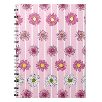 Roze en witte madeliefjes Wildflower Whimsy Notitieboek