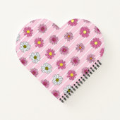 Roze en witte madeliefjes Wildflower Whimsy Notitieboek (Achterkant)