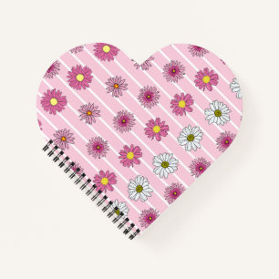Roze en witte madeliefjes Wildflower Whimsy Notitieboek