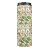 roze en witte Magnolia gepersonaliseerd Thermosbeker (Achterkant)