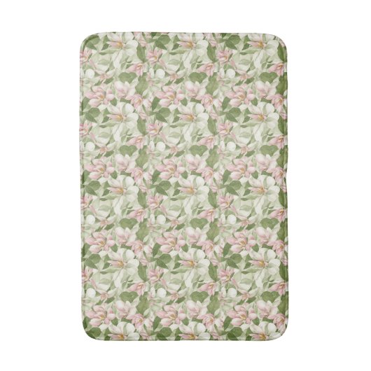  roze en witte Magnolia's Badmat (Voorkant Verticaal)