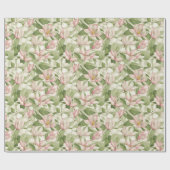 roze en witte Magnolia's Cadeaupapier (Vlak)