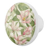  roze en witte Magnolia's Keramische Knop (Rechts)