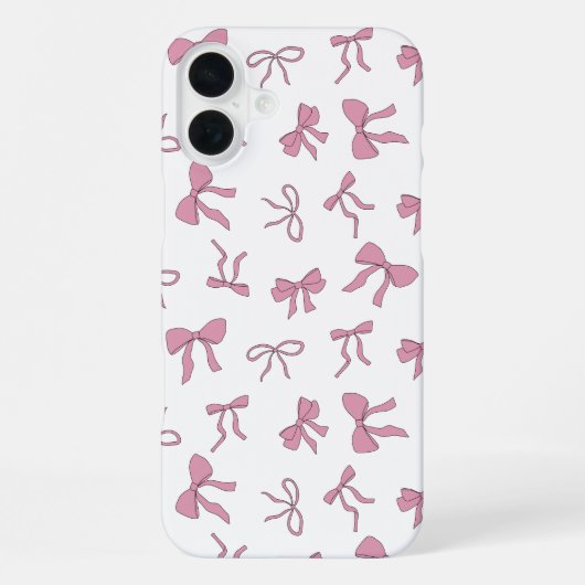Roze en witte malse strikken iPhone hoesje (Achterkant)