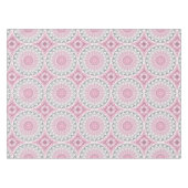 Roze en witte mandala patroon ontwerp tafelkleed (Voorkant (Horizontaal))
