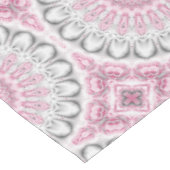 Roze en witte mandala patroon ontwerp tafelkleed (Gekanteld)