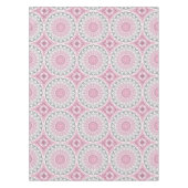 Roze en witte mandala patroon ontwerp tafelkleed (Voorkant)