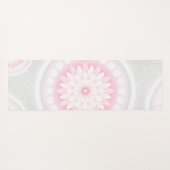 Roze en Witte Mandala Yoga Mat (Achterkant (horizontaal))