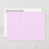 Roze en witte mander briefkaart (Voorkant / Achterkant)