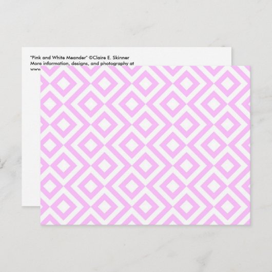 Roze en witte mander briefkaart (Voorkant / Achterkant)