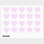 Roze en witte mander hart sticker (Vel)