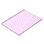Roze en witte mander notitieboek (Linkerzijde)