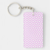 Roze en witte mander sleutelhanger (Voorkant)