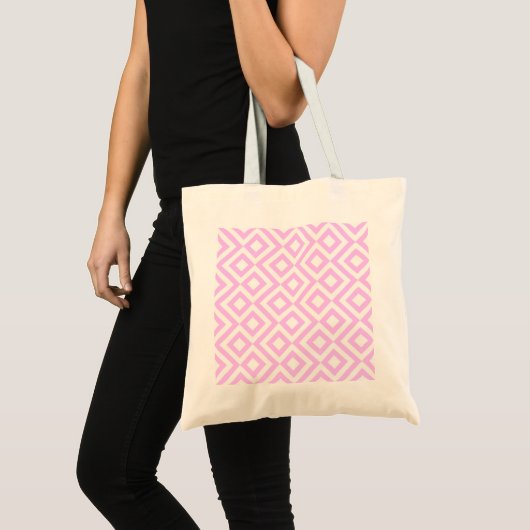 Roze en witte mander tote bag (Voorkant (product))