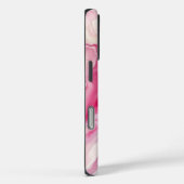 Roze en witte marmer Abstract Case-Mate iPhone Case (Achterkant / Rechts)