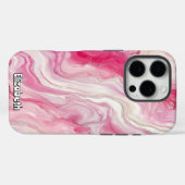 Roze en witte marmer Abstract Case-Mate iPhone Case (Achterkant (horizontaal))
