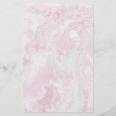 Roze en witte marmer briefpapier (Voorkant)