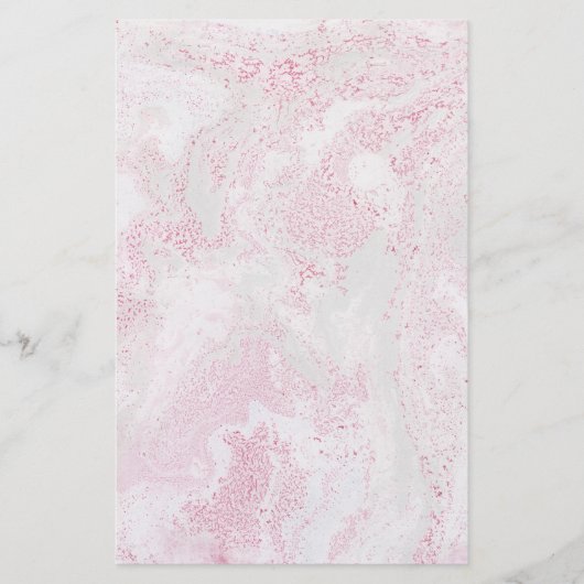 Roze en witte marmer briefpapier (Voorkant)