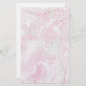 Roze en witte marmer briefpapier (Voorkant / Achterkant)