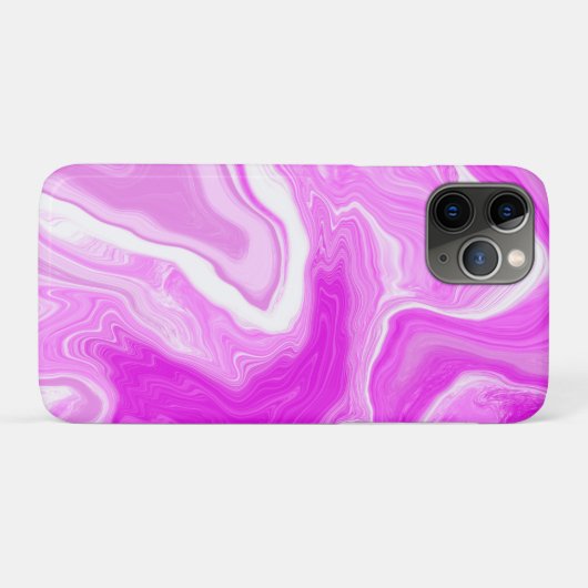 Roze en witte marmer Case-Mate iPhone case (Achterkant (horizontaal))