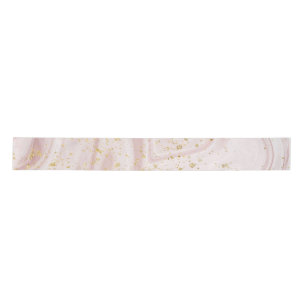 Roze en witte marmer draai gouden glitters  satijnen lint