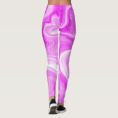 Roze en witte marmer leggings (Achterkant)
