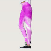 Roze en witte marmer leggings (Links)