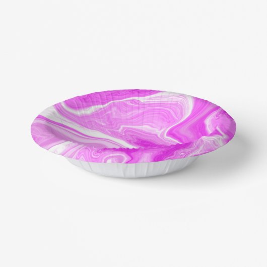 Roze en witte marmer papieren kommen (Gebogen)