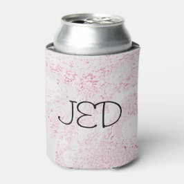 Roze en Witte Marmer Patroon Blikjeskoeler