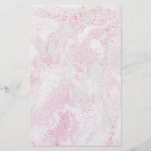 Roze en Witte Marmer Patroon Briefpapier