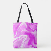 Roze en witte marmer tote bag (Achterkant)