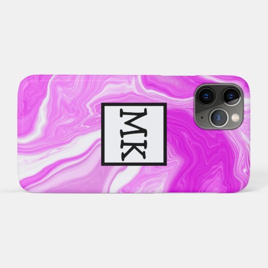 Roze en witte marmer zwemmen op maat Case-Mate iPhone case (Achterkant (horizontaal))