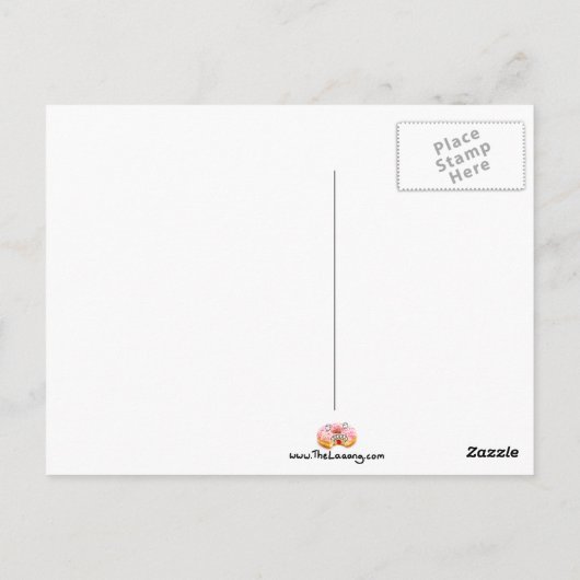 roze en witte marshmallow briefkaart (Achterkant)