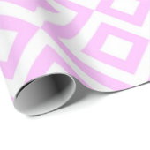 Roze en Witte Meander cadeauverpakking Cadeaupapier (Rol Hoek)