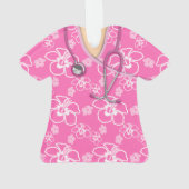 Roze en witte medische kruiden ornament (achterkant)