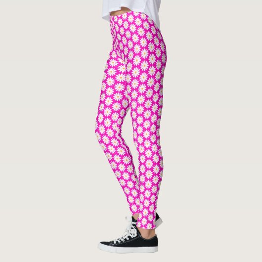 Roze en witte melkdroog Patroon Leggings (Links)