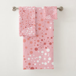 Roze en witte, middeleeuwse, oude, moderne uitbars bad handdoek