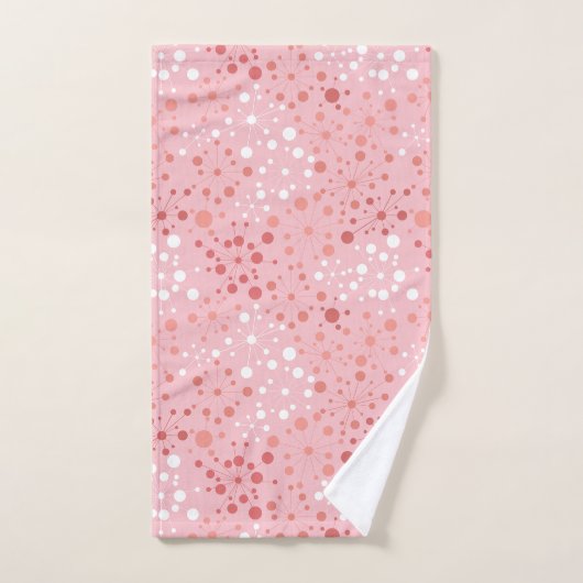 Roze en witte, middeleeuwse, oude, moderne uitbars bad handdoek (Handdoek)