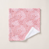 Roze en witte, middeleeuwse, oude, moderne uitbars bad handdoek (Wasdoekje)