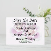 Roze en witte miltoniopsis orchideeën save the date (Staand voorkant)