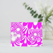 Roze en witte mod briefkaart (Staand voorkant)