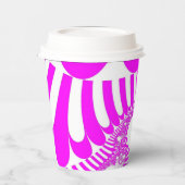 Roze en witte mod papieren bekers (Links)